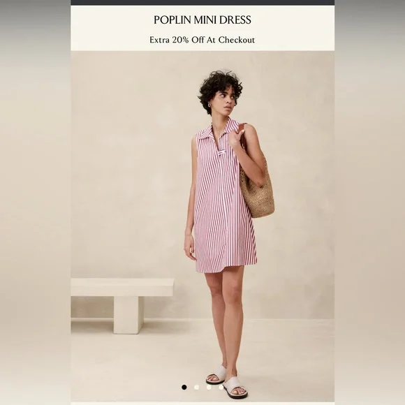 banana republic poplin mini dress NWOT Banana Republic Paxton Poplin Mini Dress, BLACK SIZE XS #755242 Y0319H